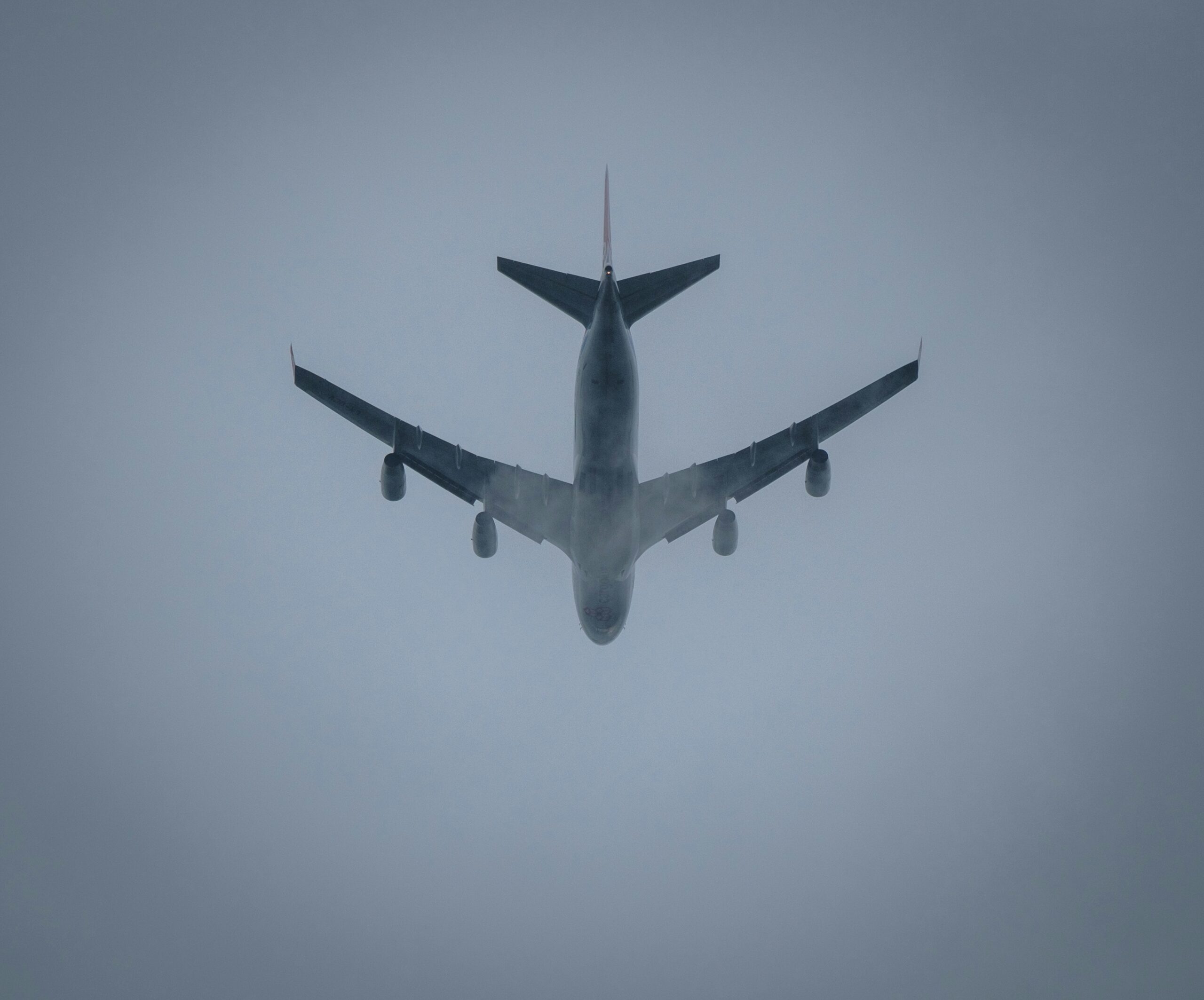 cargo plane in the clouds